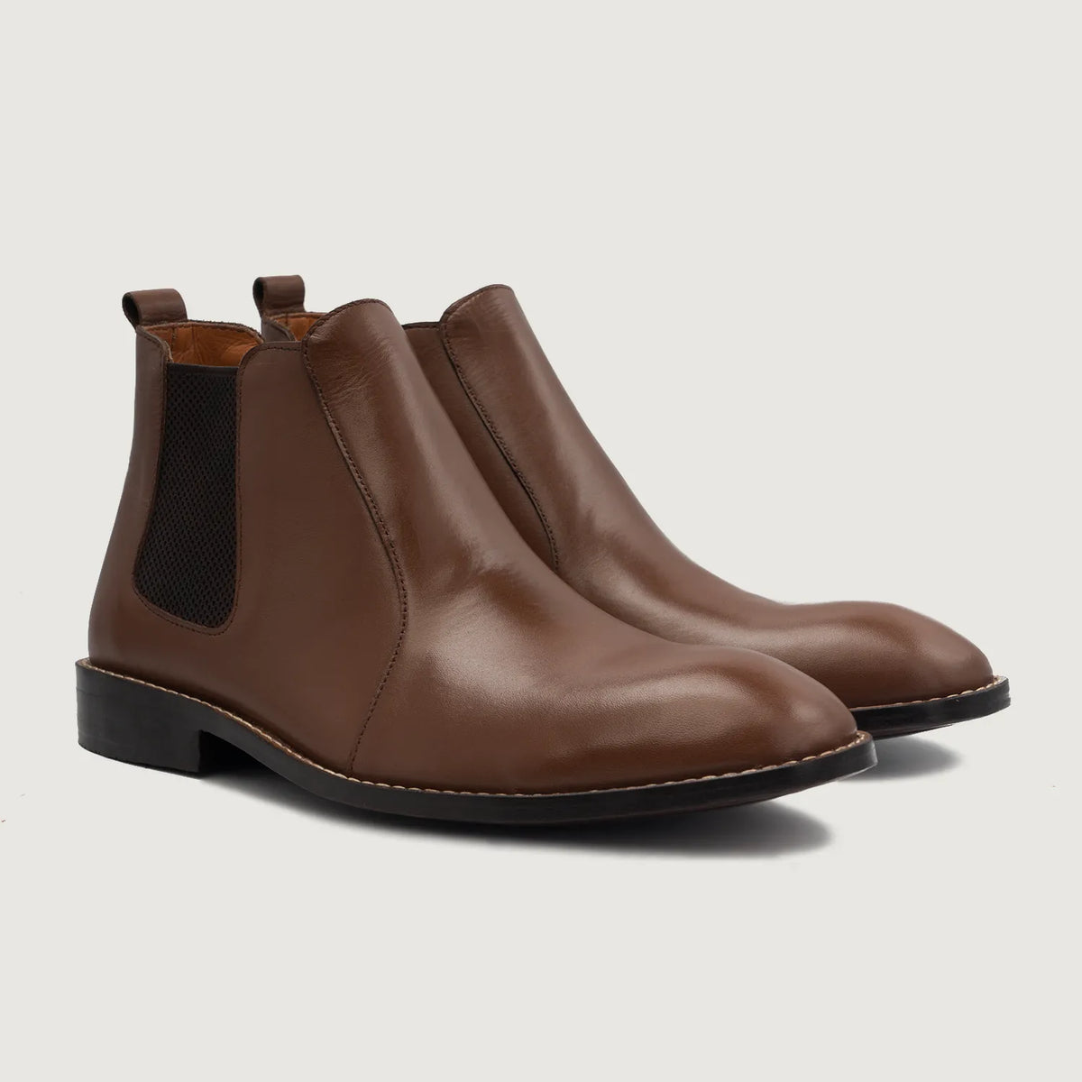 Clarkson Chelsea Barna Bőrbakancsok Férfi For Men in Brown Full-Grain Leather - Oldalnézet | Online vásárlás