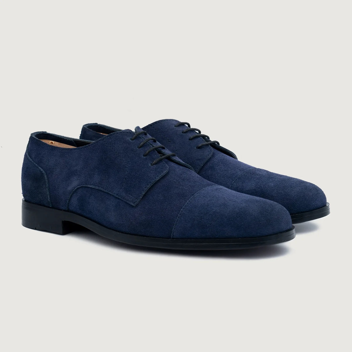 Attorney Derby Midnight Kék Suede Bőrcipők Férfi For Men in Midnight Blue Goatskin Suede - Oldalnézet | Online vásárlás