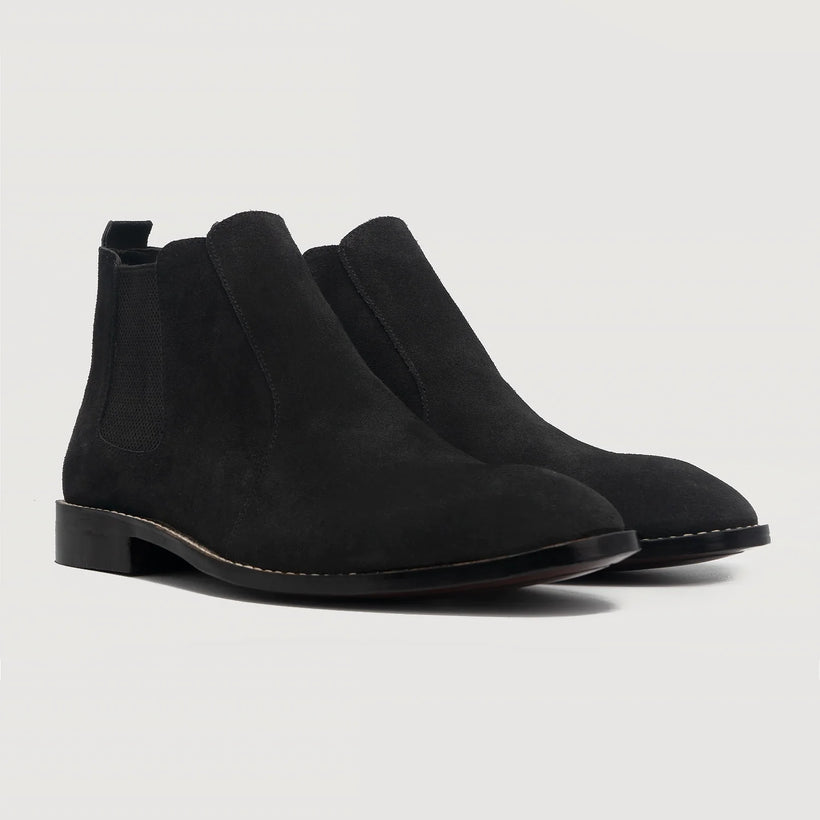 Clarkson Chelsea Fekete Suede Leather Boots férfi