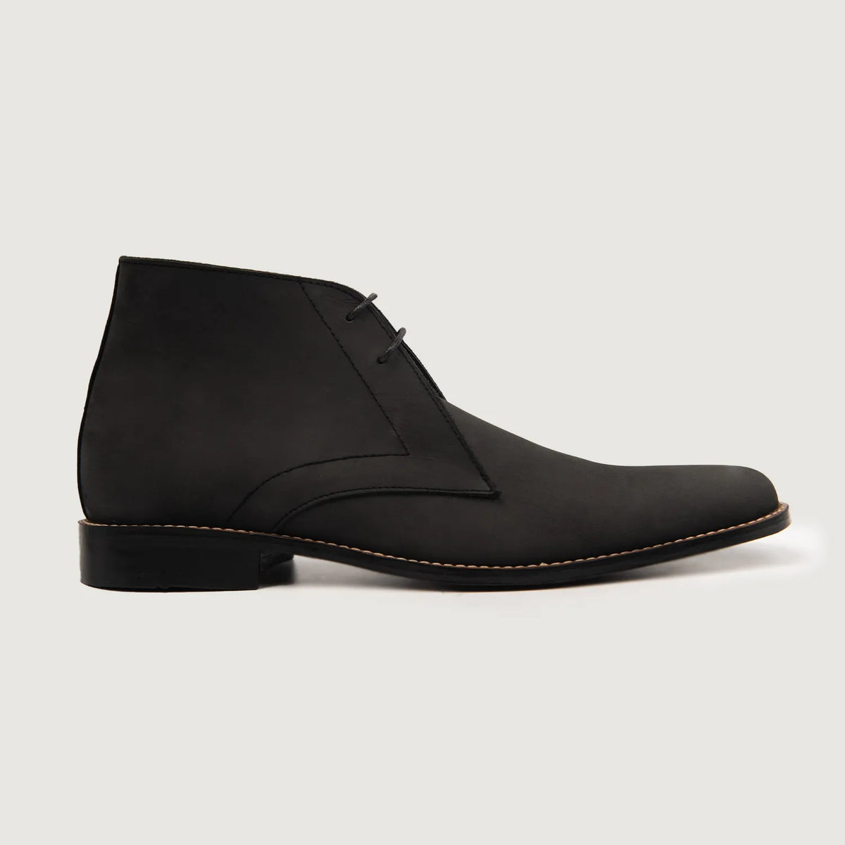 Black Full-Grain leather Boots - Goodyear varrott talpszerkezet és orr-részlet