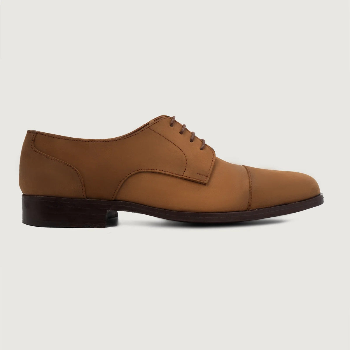 Brown Full-Grain leather Shoes - Goodyear varrott talpszerkezet és orr-részlet