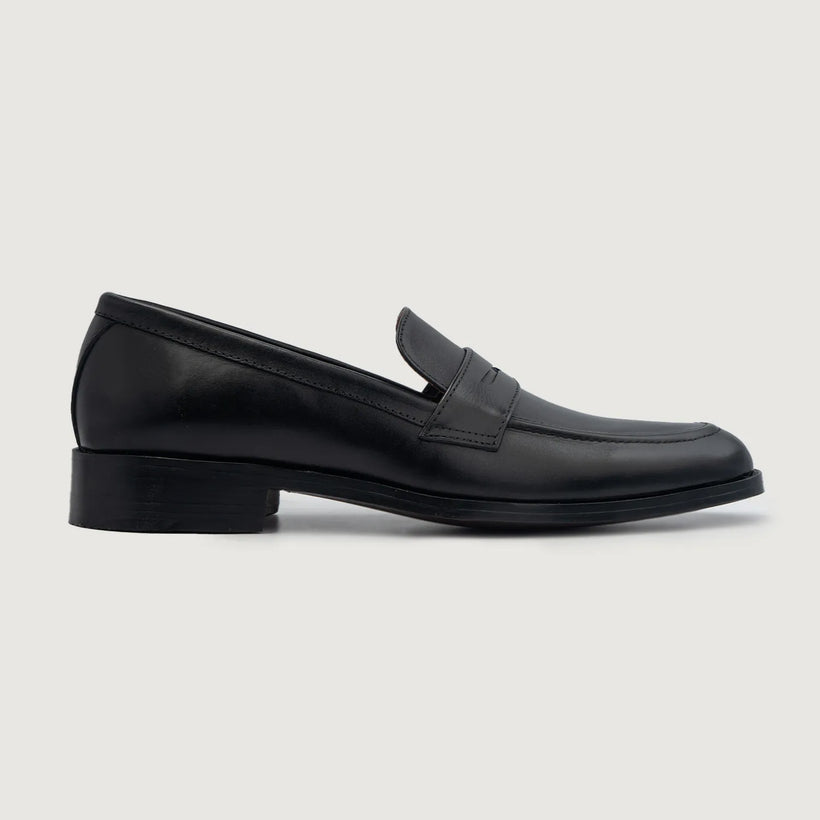 Baxton Fekete Leather Loafers férfi