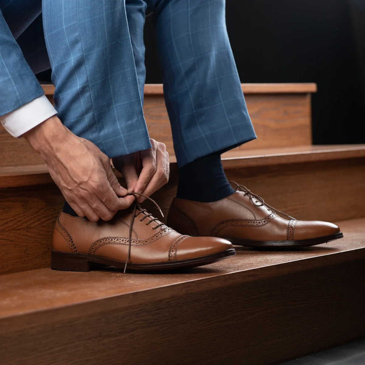 Orlaven Greyson Brogues Oxford Világosbarna Bőrcipők Férfi footwear image 9