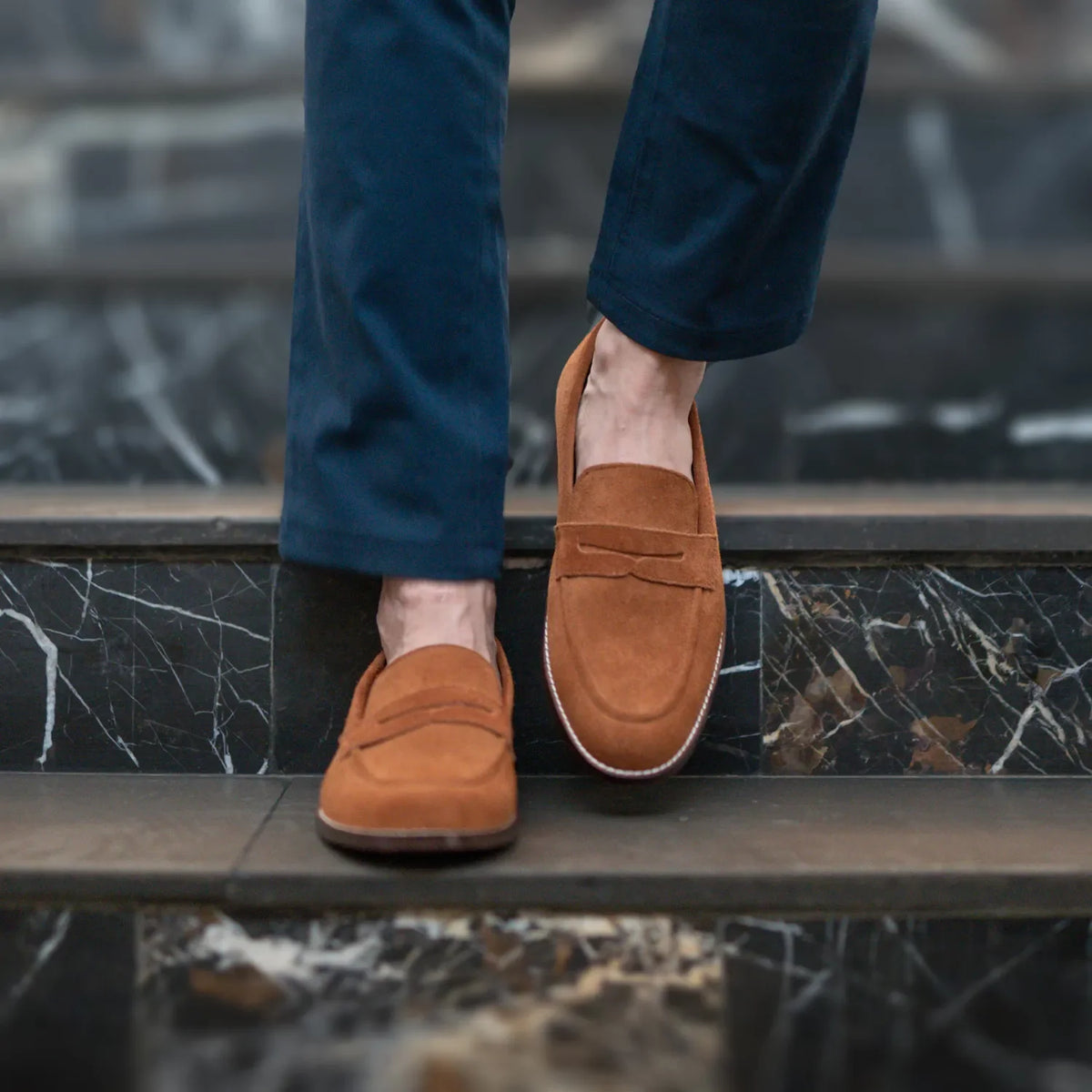 Orlaven Baxton Barna Suede Bőr mokaszin Férfi footwear image 9