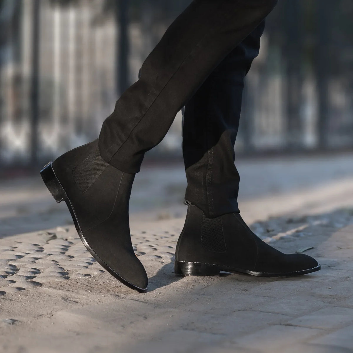 Orlaven Clarkson Chelsea Fekete Suede Bőrbakancsok Férfi footwear image 9
