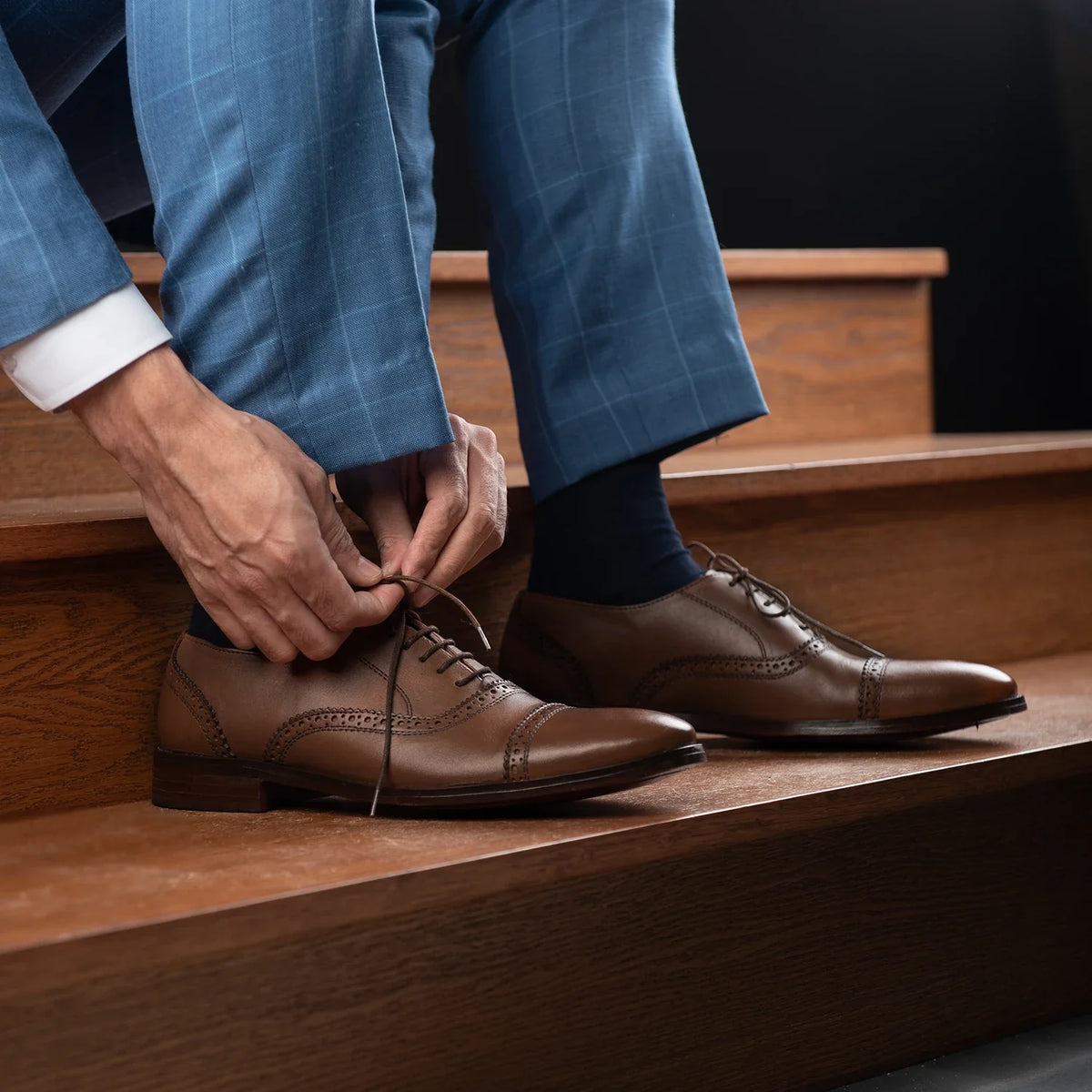 Orlaven Greyson Brogues Oxford Barna Bőrcipők Férfi footwear image 10
