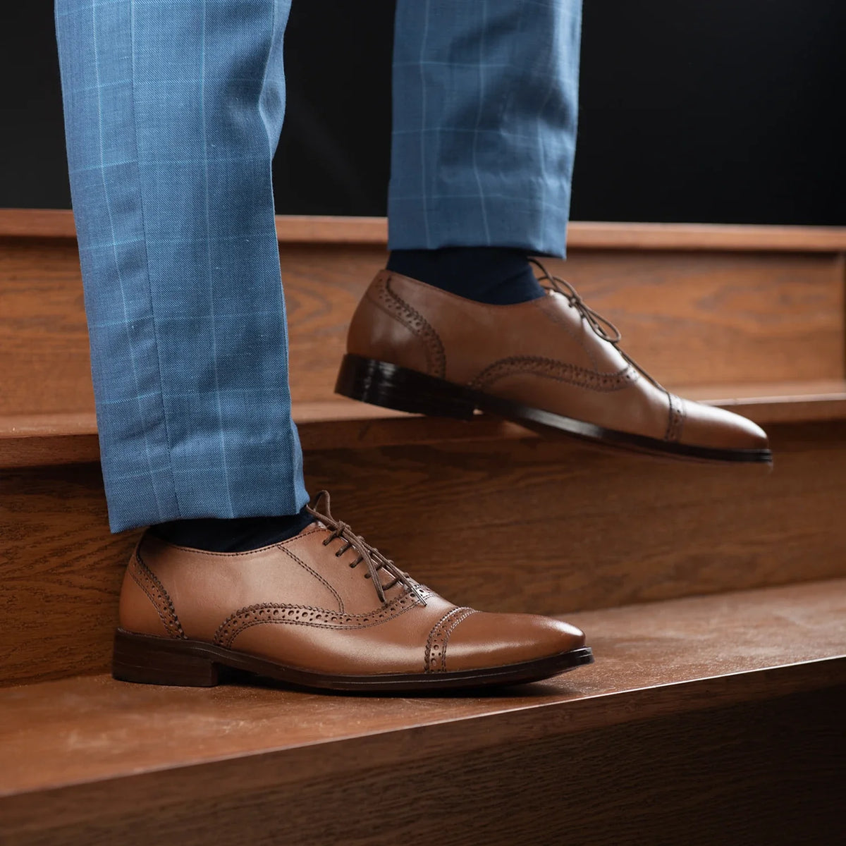 Orlaven Greyson Brogues Oxford Világosbarna Bőrcipők Férfi footwear image 10