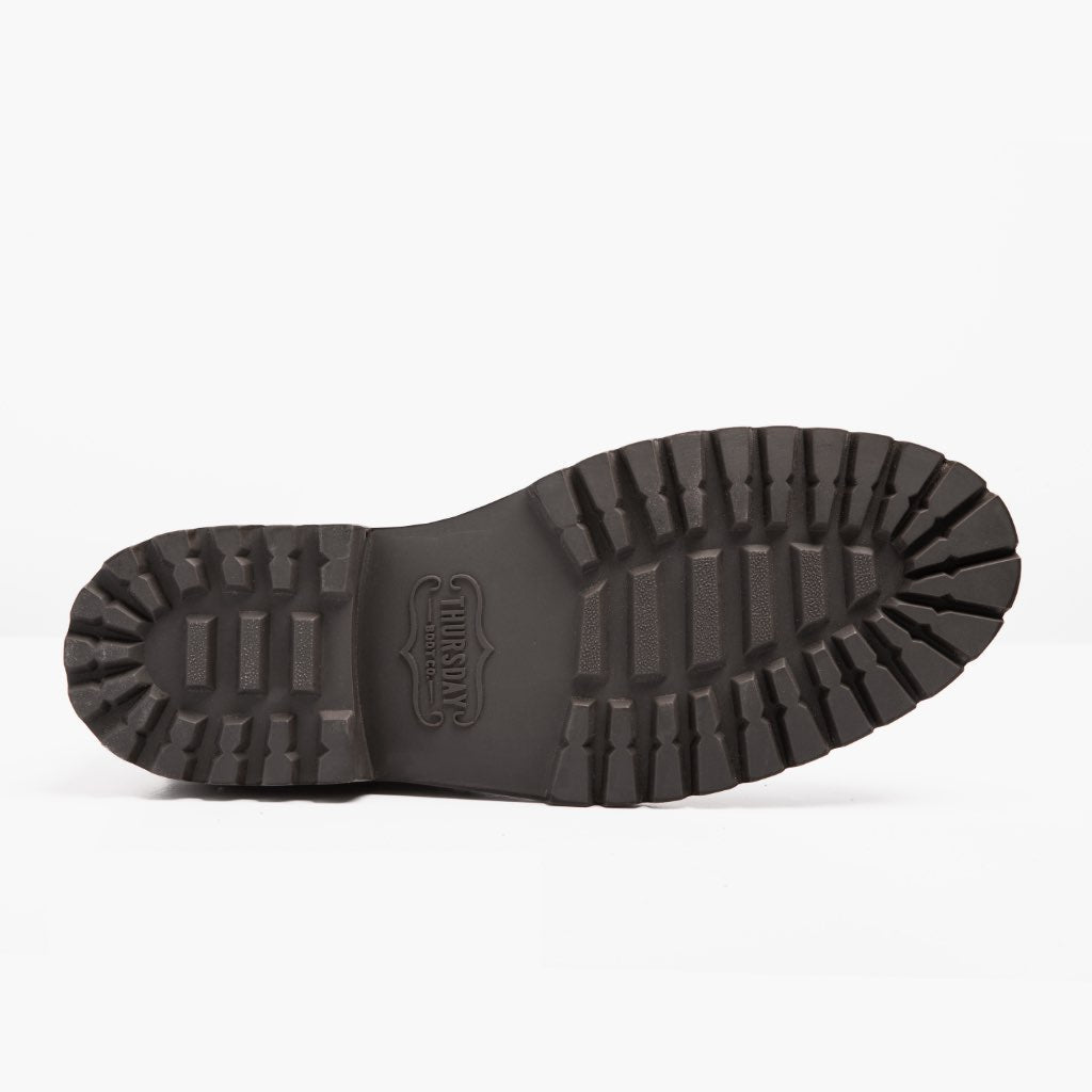 High-Traction Rubber Outsole & Lug Tread Pattern on Captain StormKing® Tobacco Bőrbakancsok Férfi