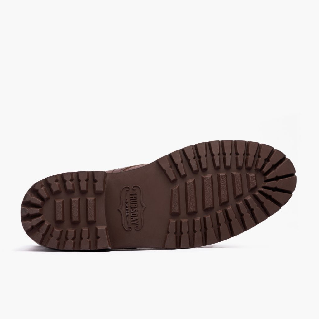High-Traction Rubber Outsole & Lug Tread Pattern on Captain StormKing® Whiskey Bőrbakancsok Férfi