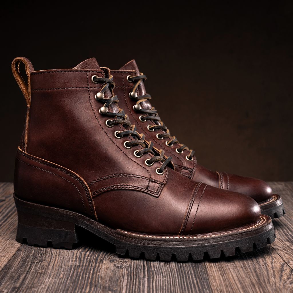 Challenger Whiskey Bőrbakancsok Férfi in Classic Full-Grain Leather - Oldalnézet | Online vásárlás