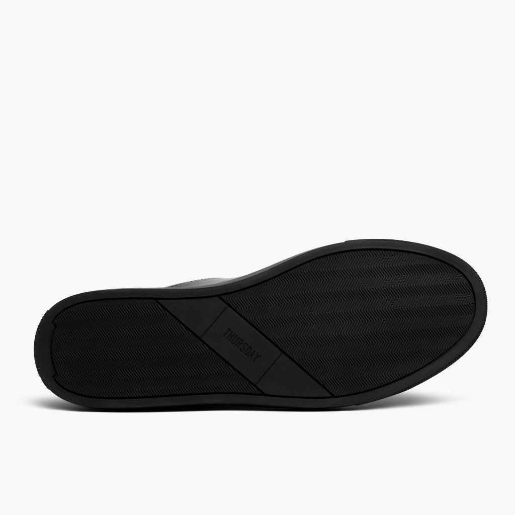 High-Traction Rubber Outsole & Lug Tread Pattern on Encore Jet Fekete Bőr sneakerek Férfi