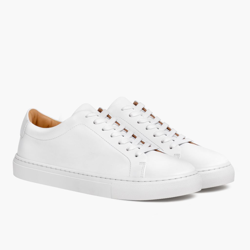 Encore White Bőr sneakerek Férfi in White Full-Grain Leather - Oldalnézet | Online vásárlás