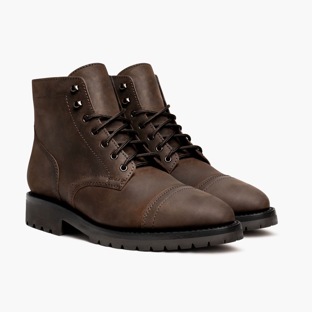 Captain StormKing® Tobacco Bőrbakancsok Férfi in Classic Full-Grain Leather - Oldalnézet | Online vásárlás