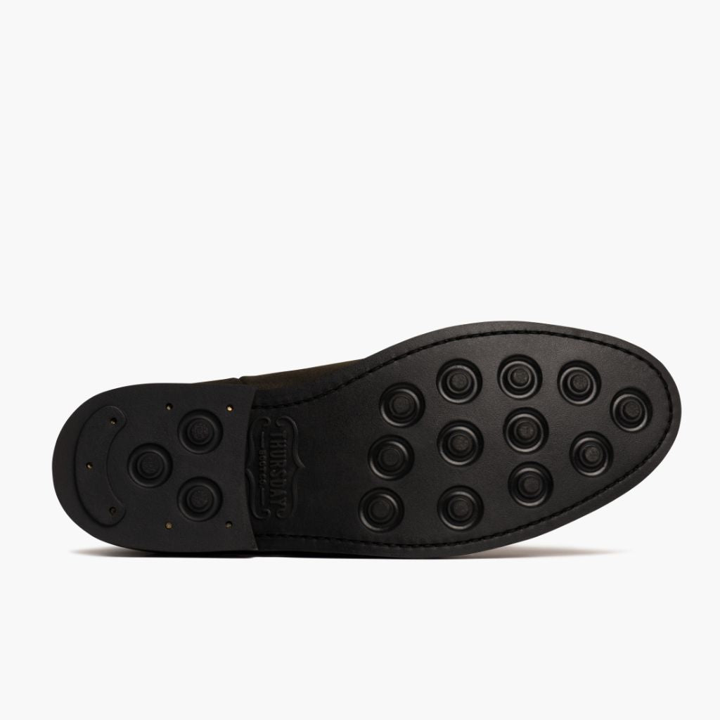 High-Traction Rubber Outsole & Lug Tread Pattern on Duke Dark Olive Suede Bőrbakancsok Férfi