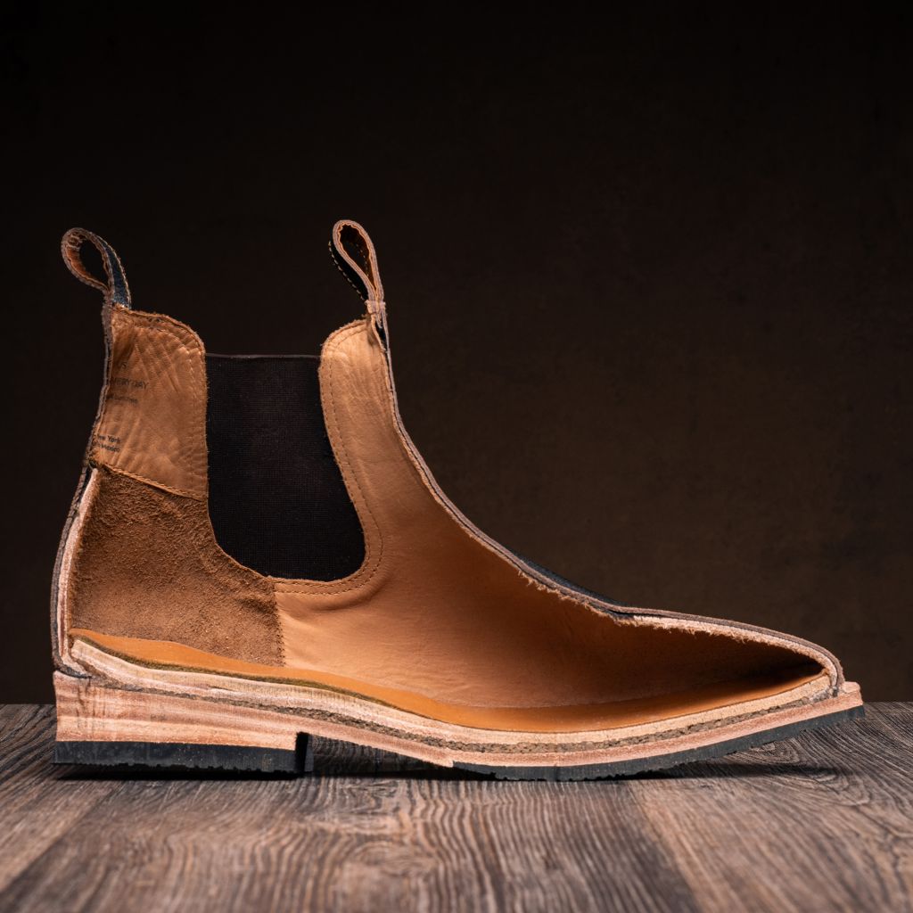 High-Traction Rubber Outsole & Lug Tread Pattern on Journeyman Snuff Reverse Bőrbakancsok Férfi