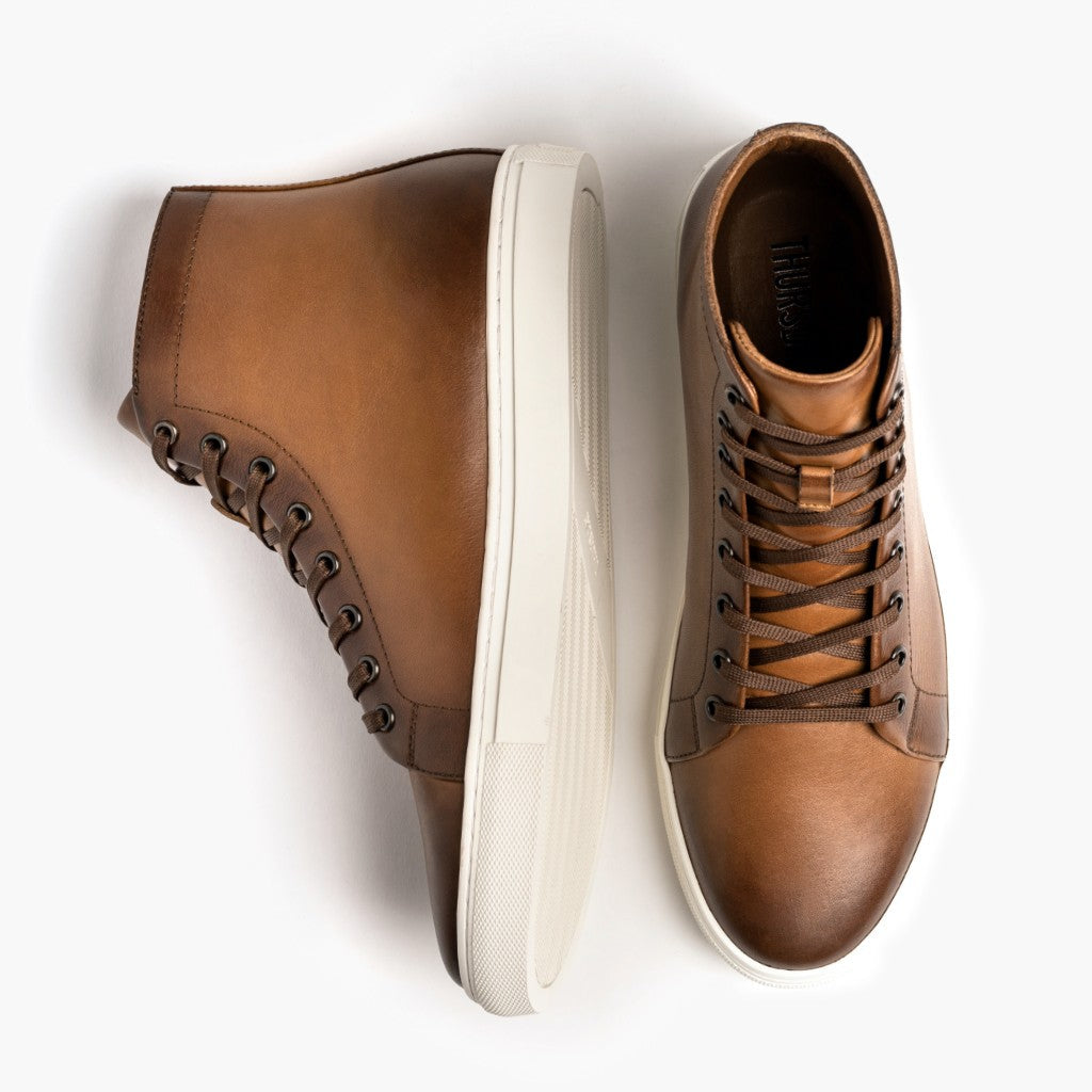 Premier High Top Toffee Bőr sneakerek Férfi For Men - Megerősített sarokkéreg és dupla precíziós varrás