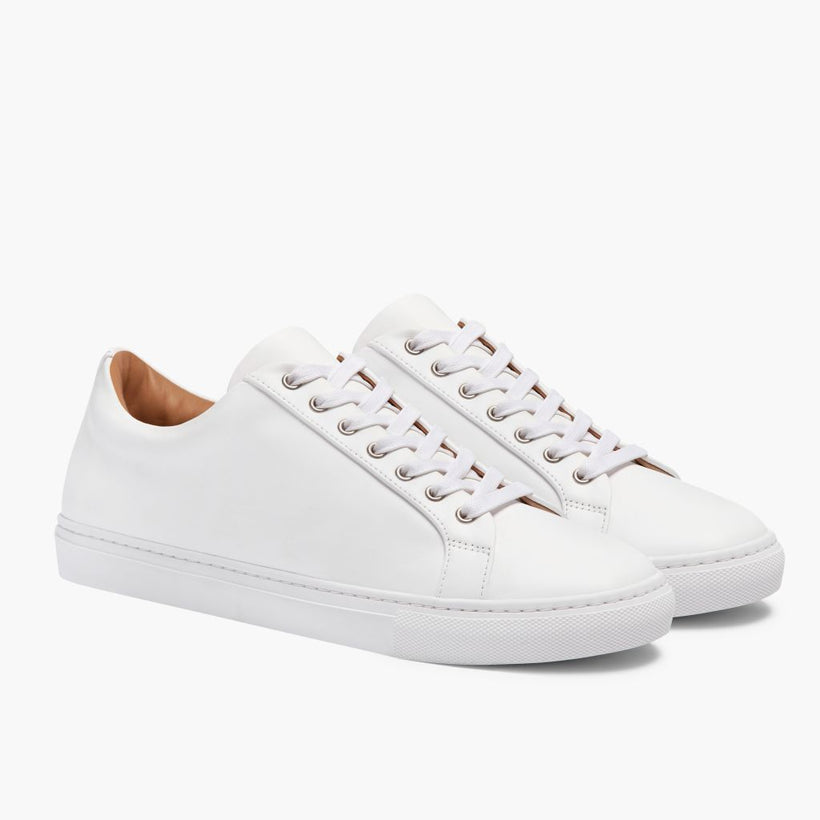Premier Low Top White Leather Sneakers férfi