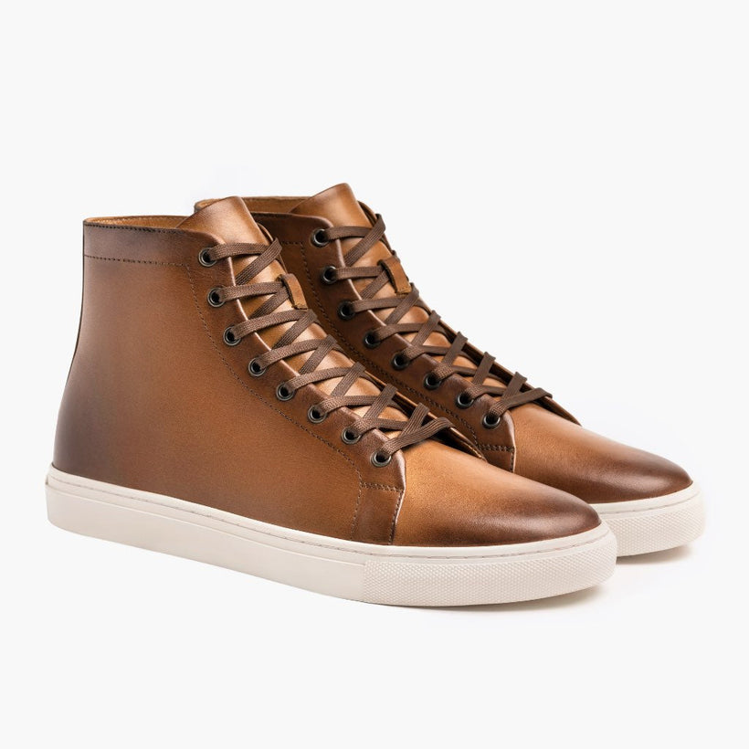 Premier High Top Toffee Leather Sneakers férfi