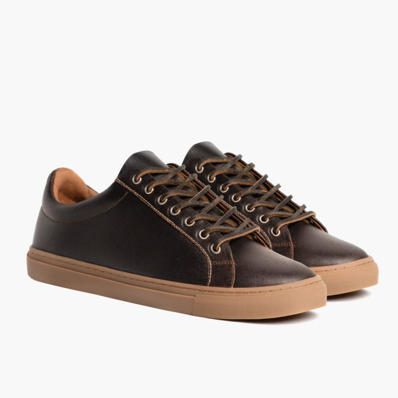 Premier Low Top Cacao Leather Sneakers férfi