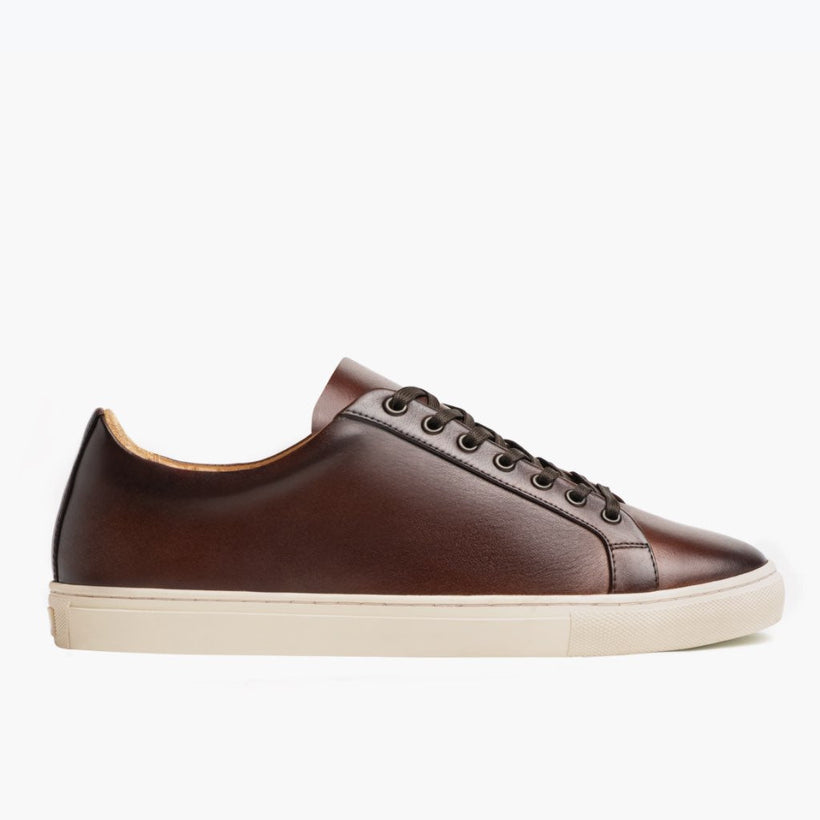 Premier Low Top Coffee Leather Sneakers férfi