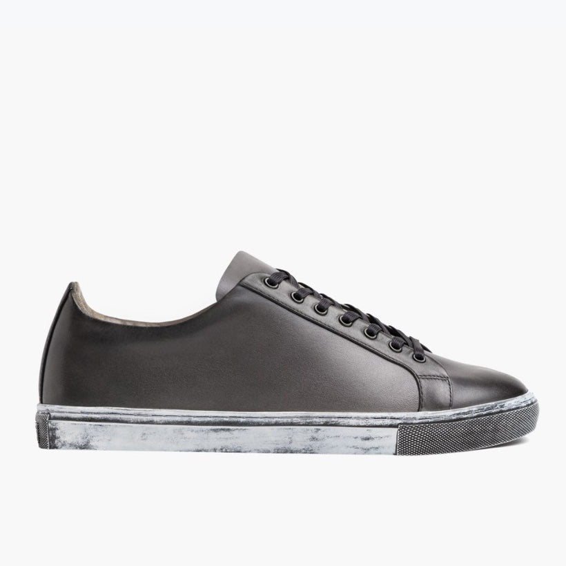 Premier Low Top Distressed Grey Leather Sneakers férfi