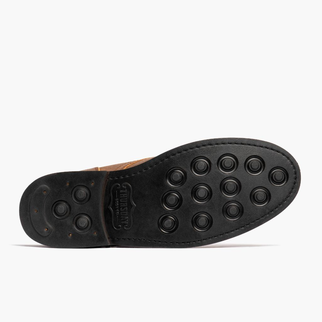 High-Traction Rubber Outsole & Lug Tread Pattern on President Safari Bőrbakancsok Férfi For Men