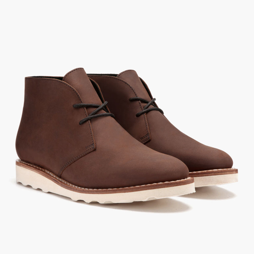 Scout Arizona Adobe Leather Boots For Men in Classic Full-Grain Leather - Lateral Side Profile View | Buy Online