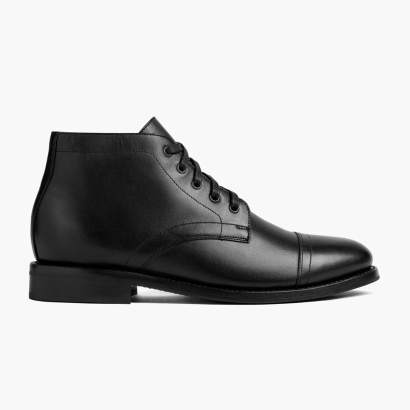 Cadet Fekete Leather Boots férfi
