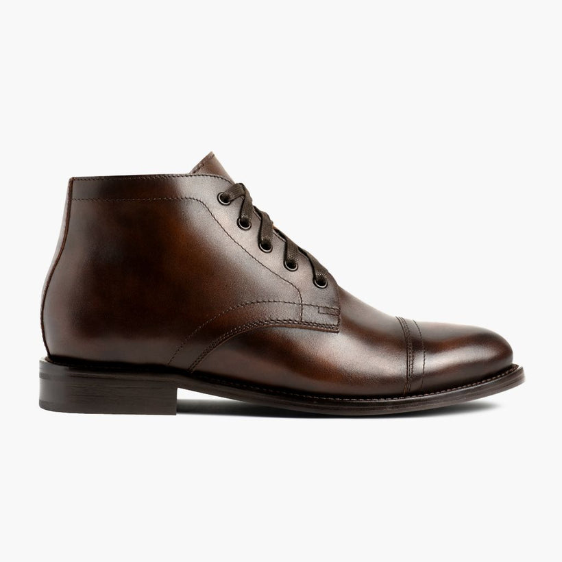 Cadet Rich Mahogany Leather Boots férfi