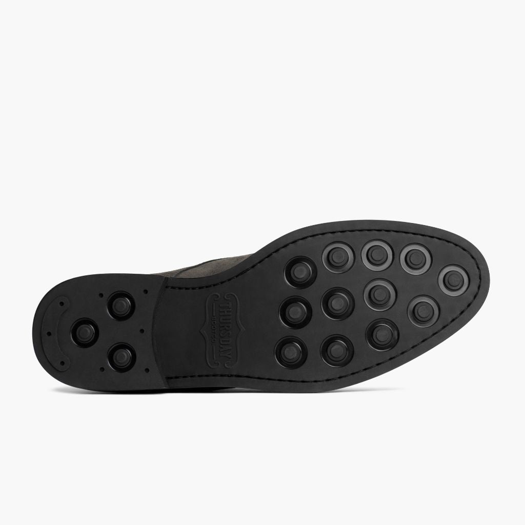 High-Traction Rubber Outsole & Lug Tread Pattern on Cadet Shadow Grey Bőrbakancsok Férfi