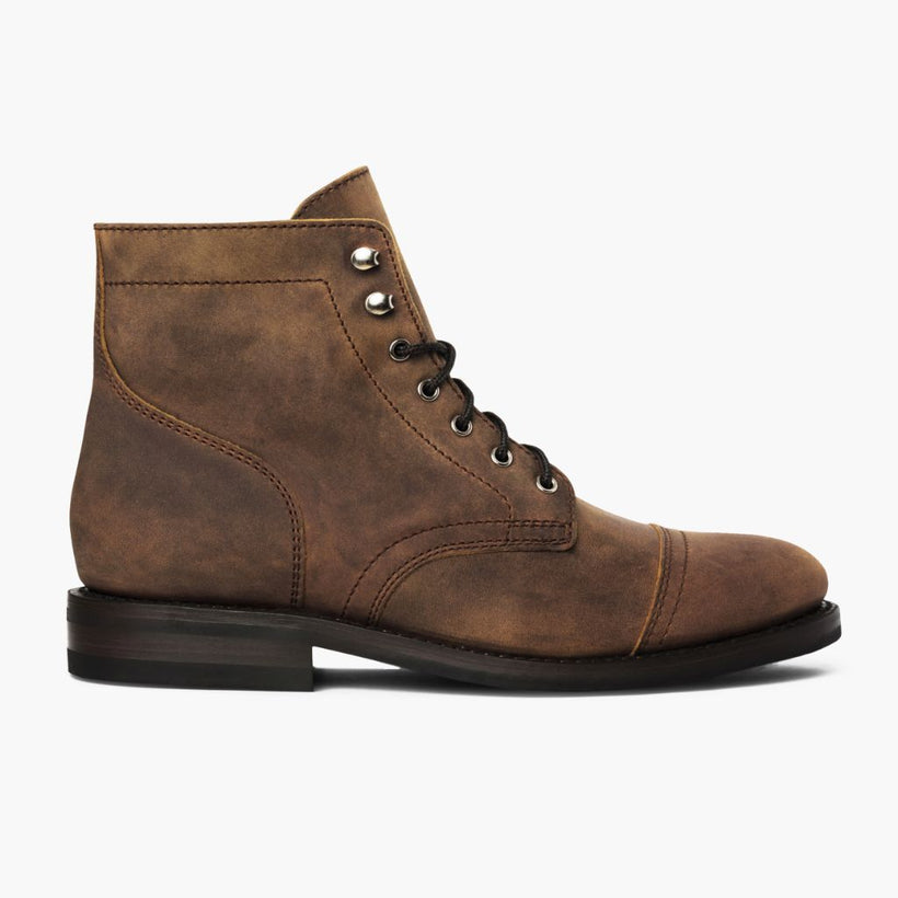 Captain Burnt Copper Leather Boots férfi
