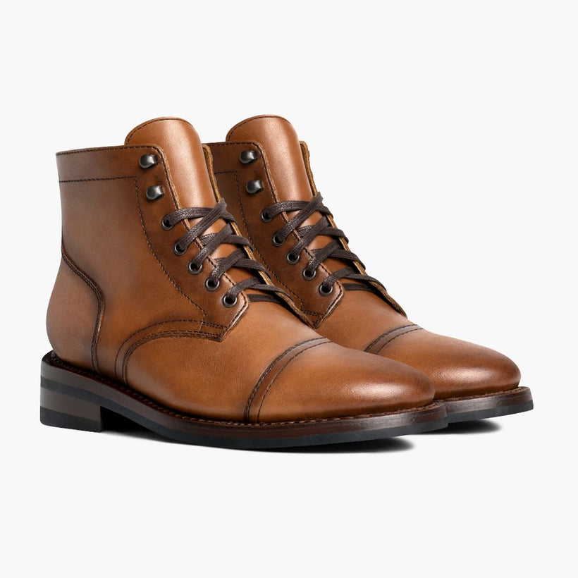 Captain Toffee Leather Boots férfi