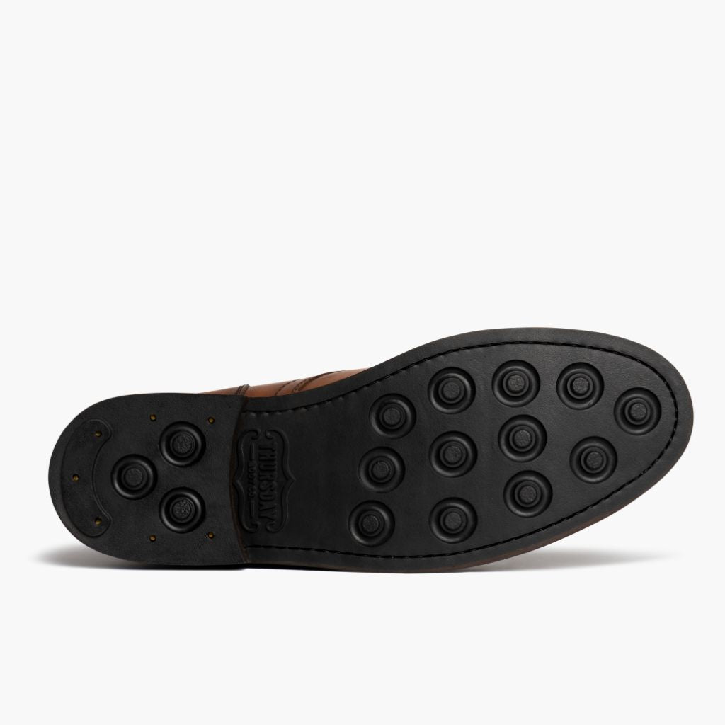 High-Traction Rubber Outsole & Lug Tread Pattern on Captain Toffee Bőrbakancsok Férfi