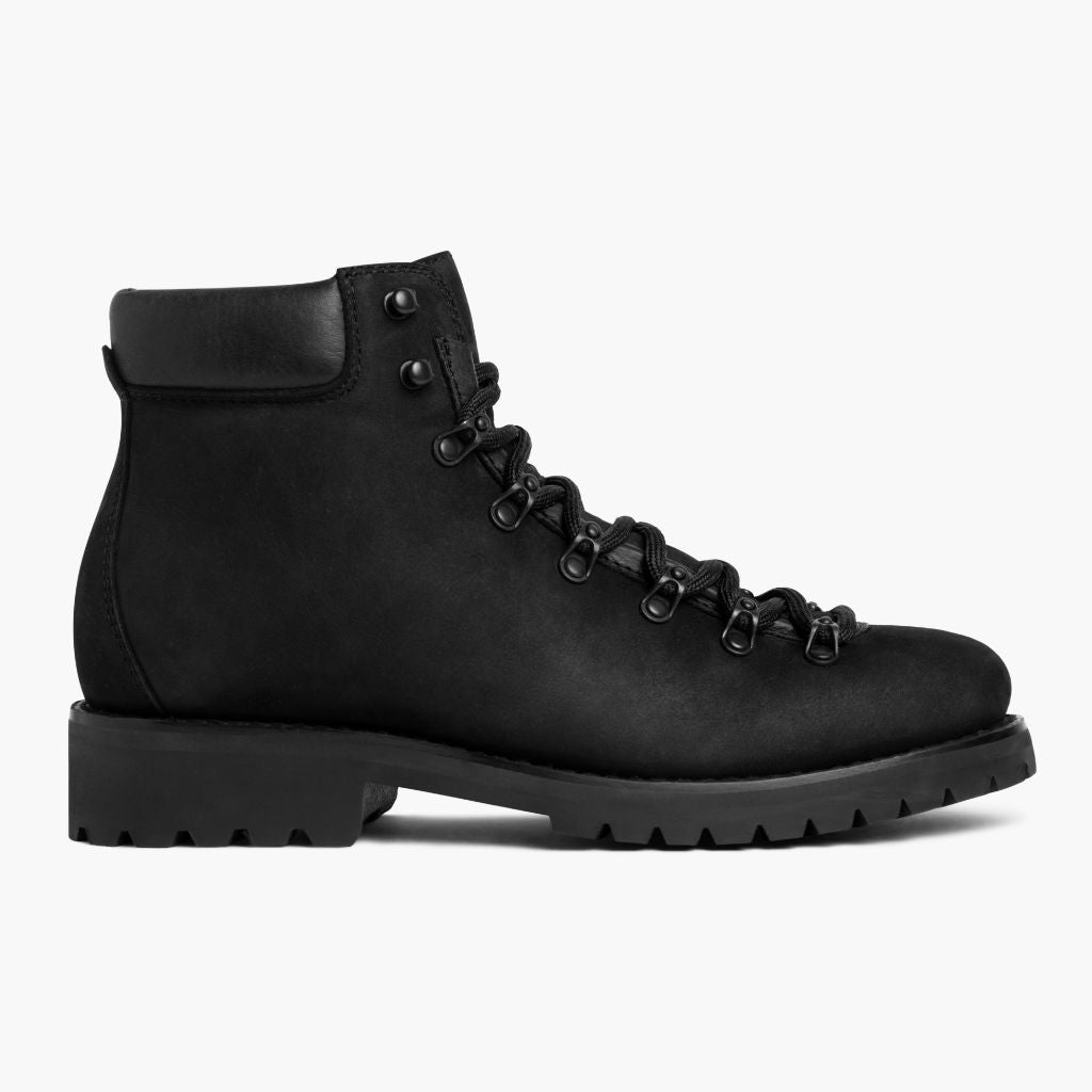 Black Full-Grain leather Boots - Goodyear varrott talpszerkezet és orr-részlet