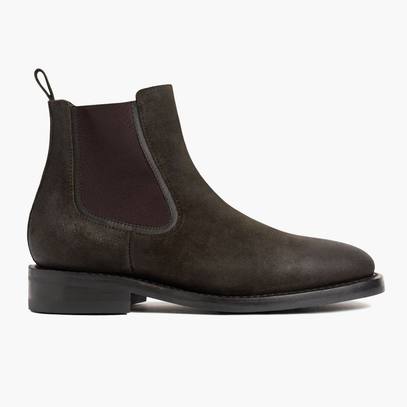 Duke Dark Olive Suede Bőrbakancsok Férfi