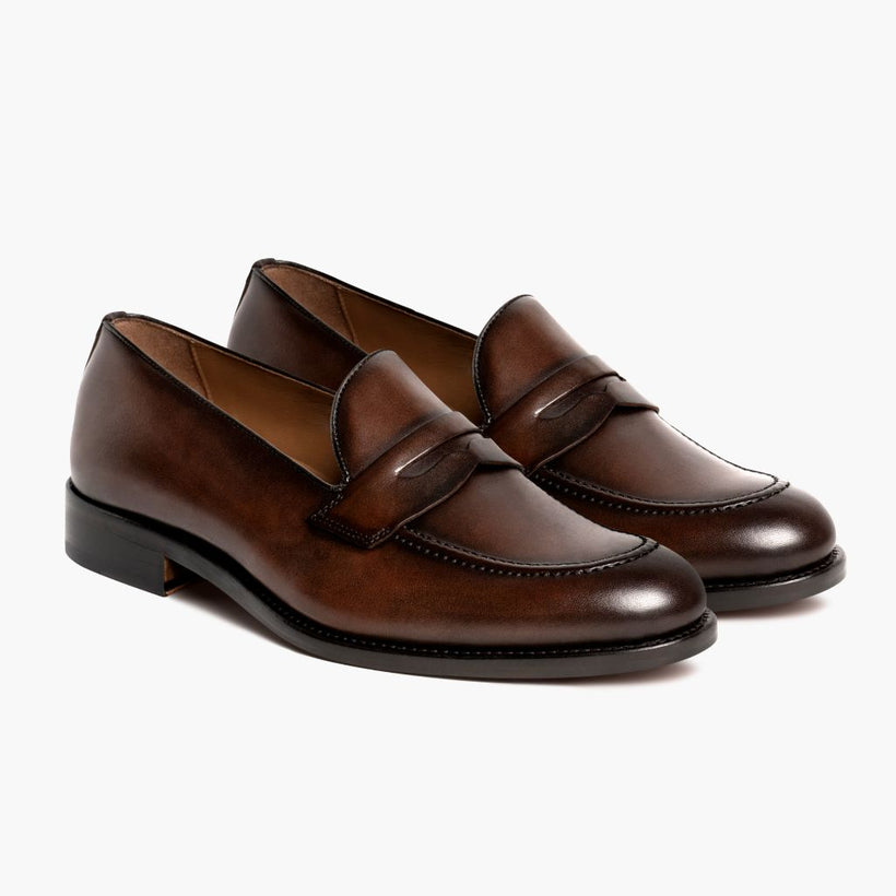 Lincoln Rich Mahogany Leather Sneakers férfi