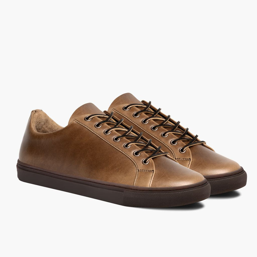 Premier Low Top Natural Leather Sneakers férfi