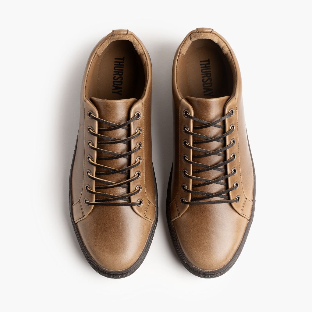 Premier Low Top Natural Bőr sneakerek Férfi For Men - Megerősített sarokkéreg és dupla precíziós varrás