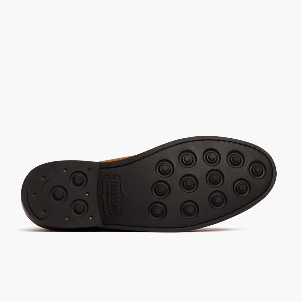 High-Traction Rubber Outsole & Lug Tread Pattern on President Brandy Bőrbakancsok Férfi For Men