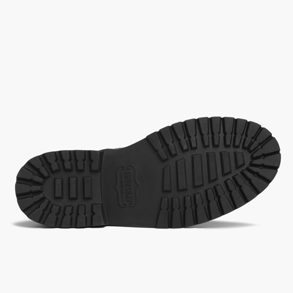 High-Traction Rubber Outsole & Lug Tread Pattern on Stomper Fekete (No Zipper) Bőrbakancsok Férfi For Men