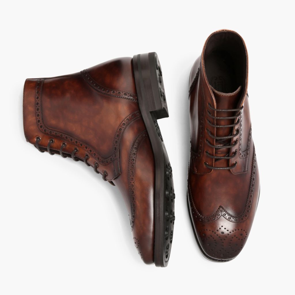 Wingtip Color #77 Bőrbakancsok Férfi For Men - Megerősített sarokkéreg és dupla precíziós varrás
