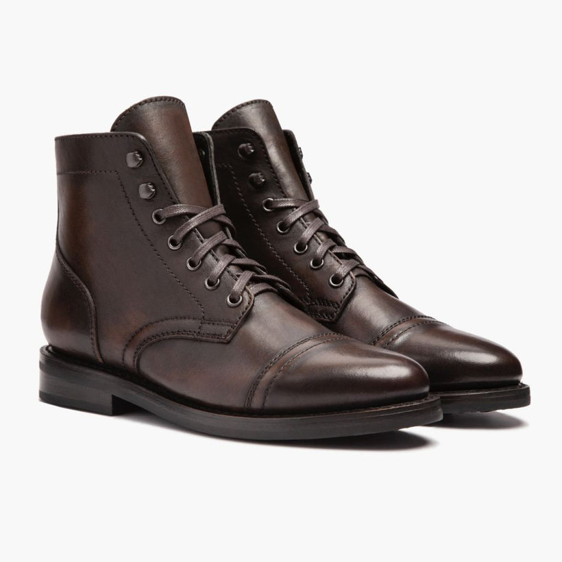 Captain Fekete Coffee Leather Boots női