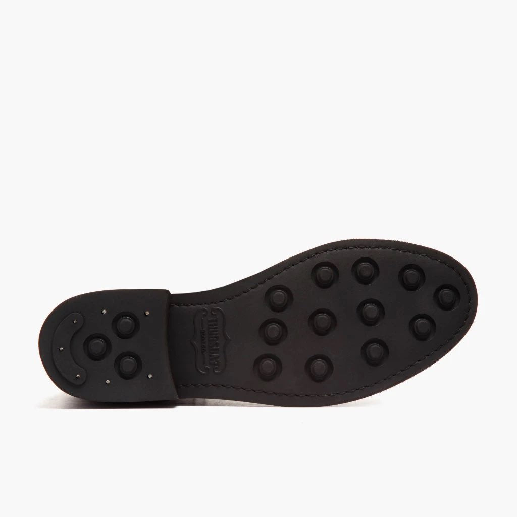 High-Traction Rubber Outsole & Lug Tread Pattern on Captain Fekete Coffee Bőrbakancsok Női