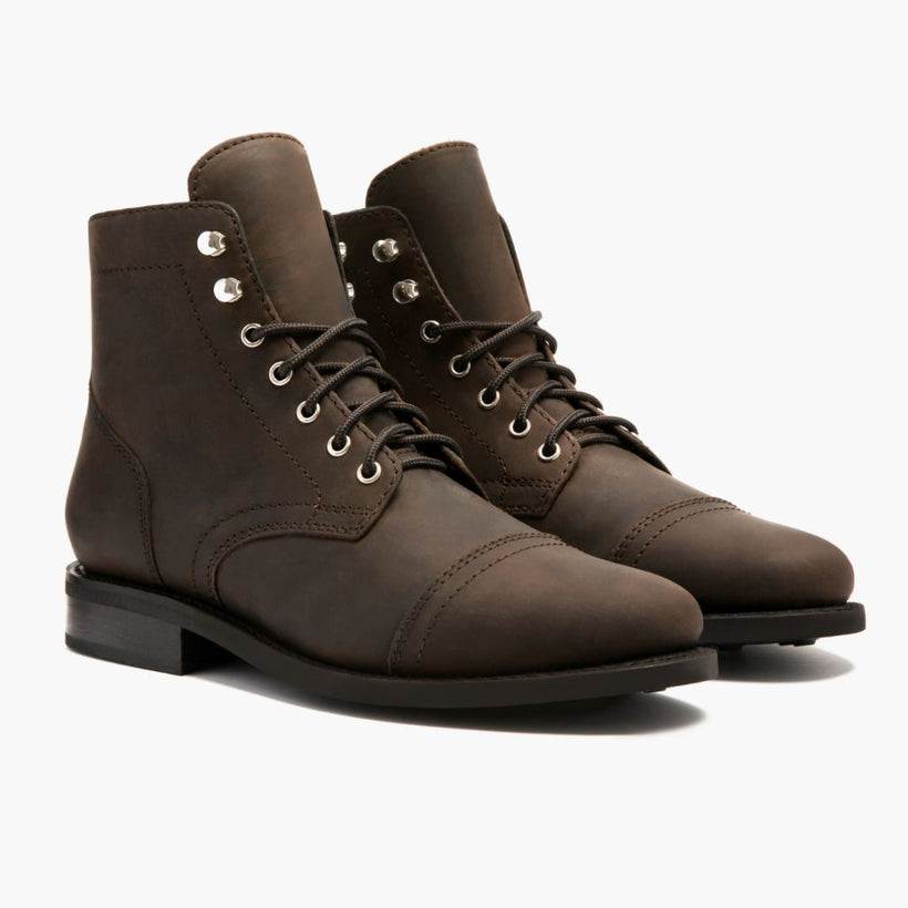 Captain Tobacco Leather Boots női