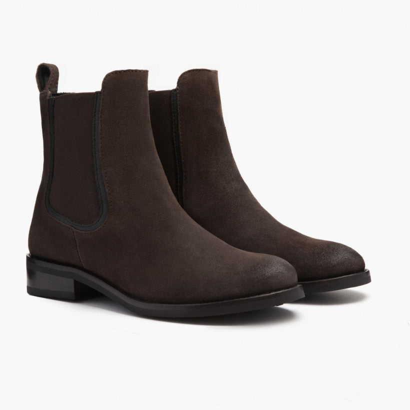 Duchess Dark Barna Suede Bőrbakancsok Női