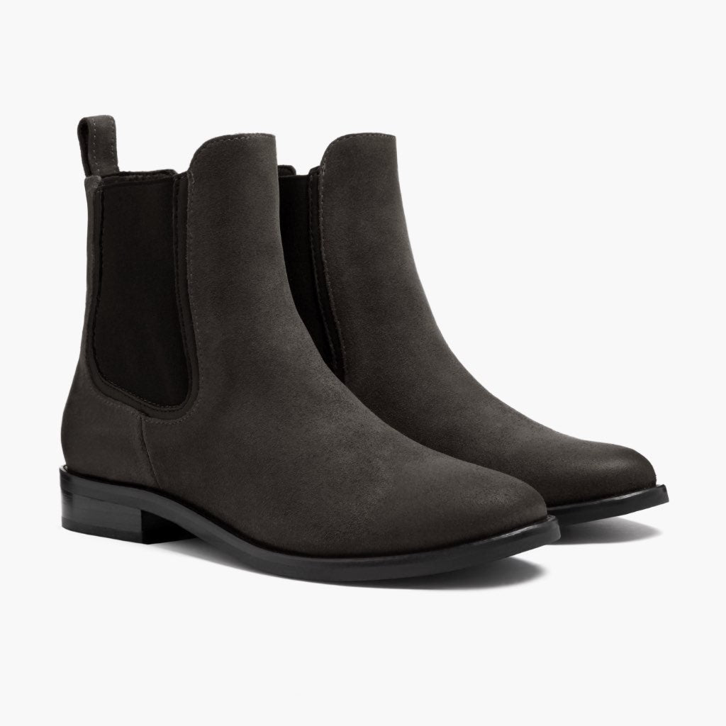 Grey Full-Grain leather Boots - Goodyear varrott talpszerkezet és orr-részlet