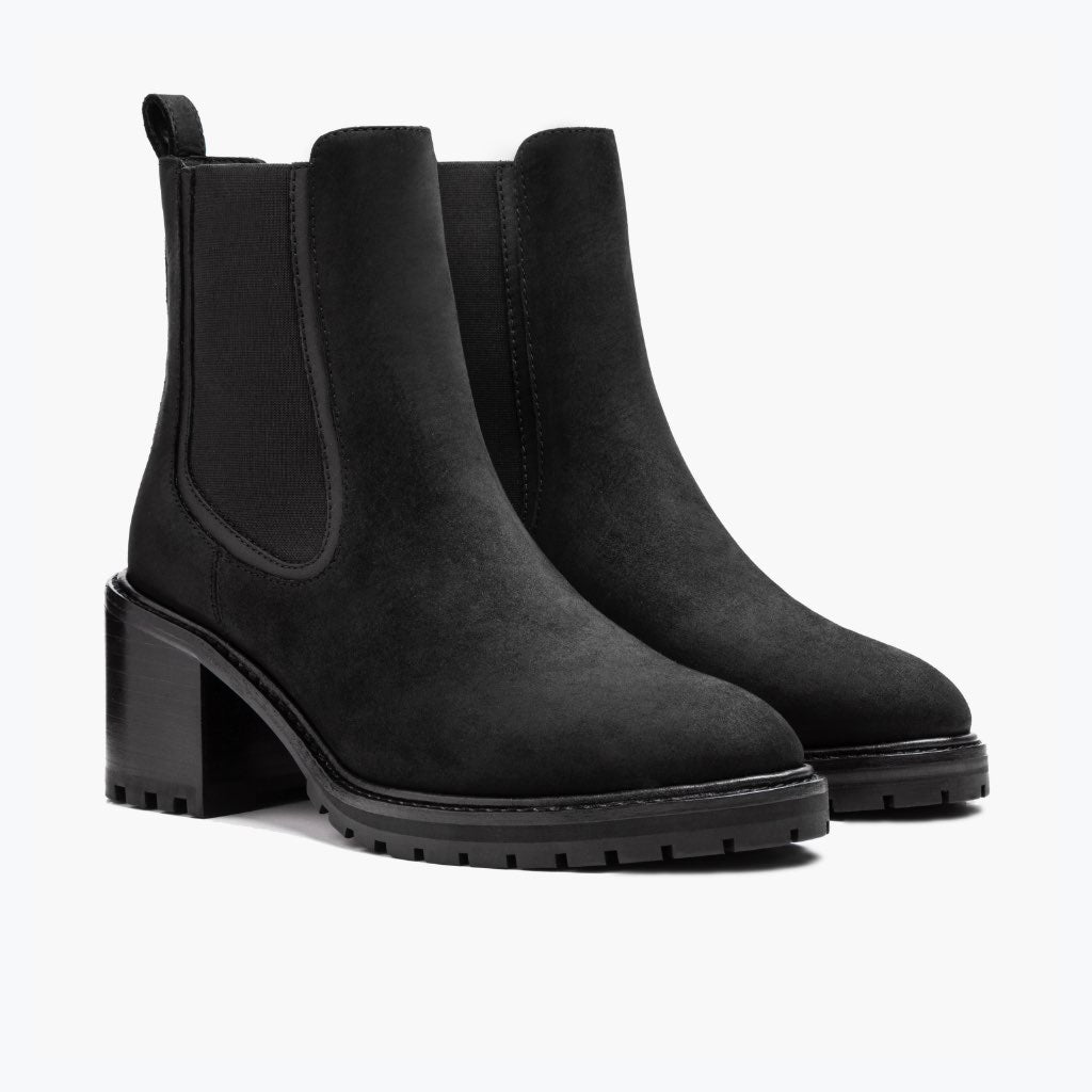 Black Full-Grain leather Boots - Goodyear varrott talpszerkezet és orr-részlet