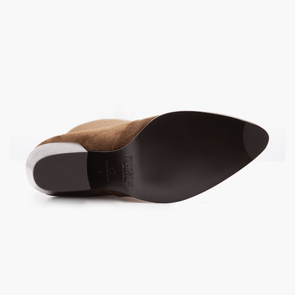 High-Traction Rubber Outsole & Lug Tread Pattern on Tempest Espresso Bőrbakancsok Női
