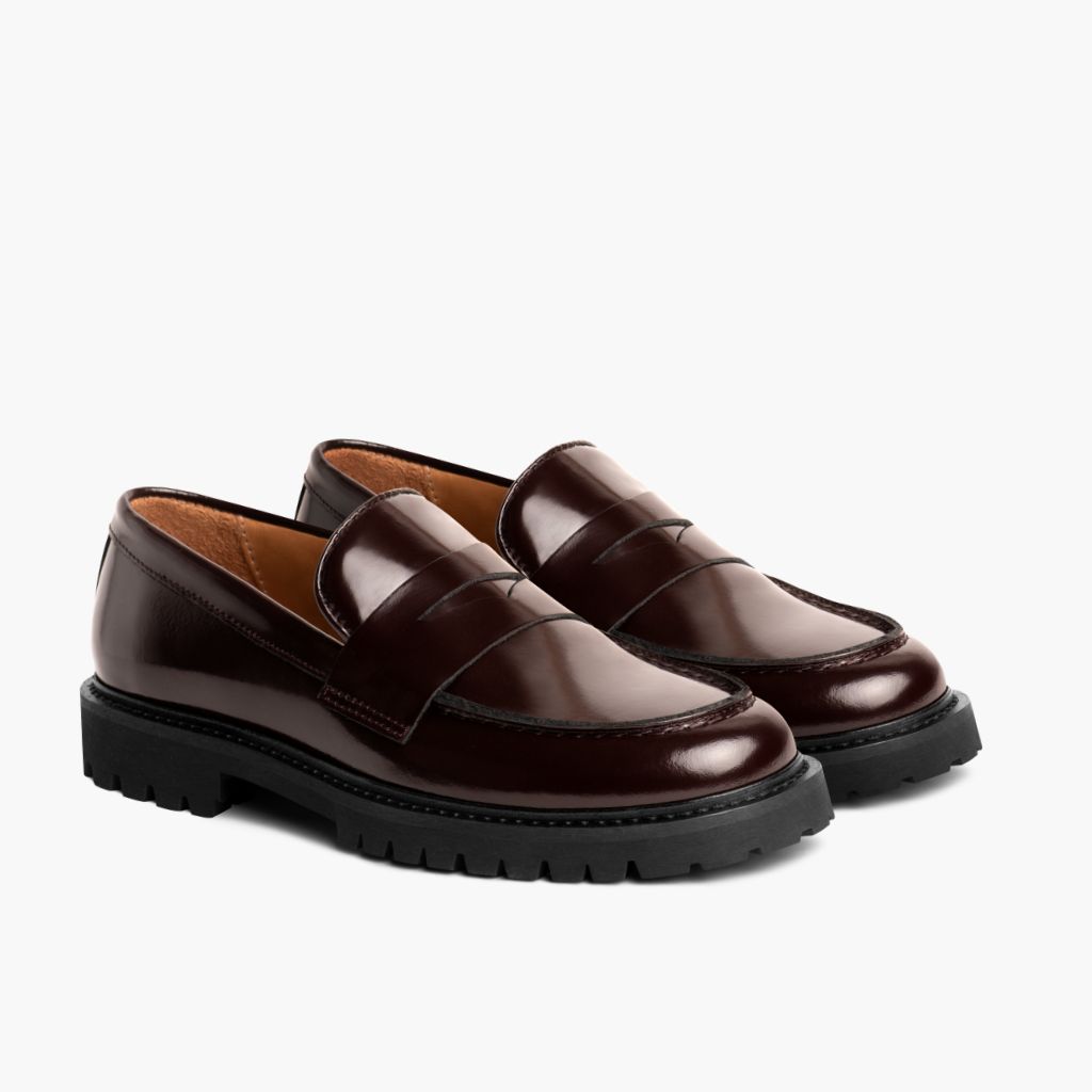 Penny Bordó Bőrbakancsok Női in Burgundy Full-Grain Leather - Oldalnézet | Online vásárlás