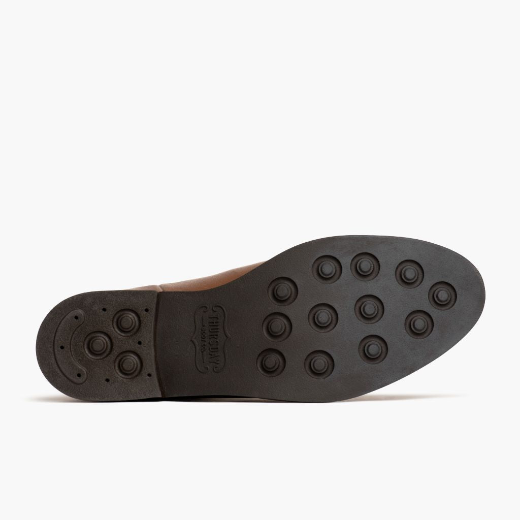 High-Traction Rubber Outsole & Lug Tread Pattern on Duchess Amber Wheat Bőrbakancsok Női
